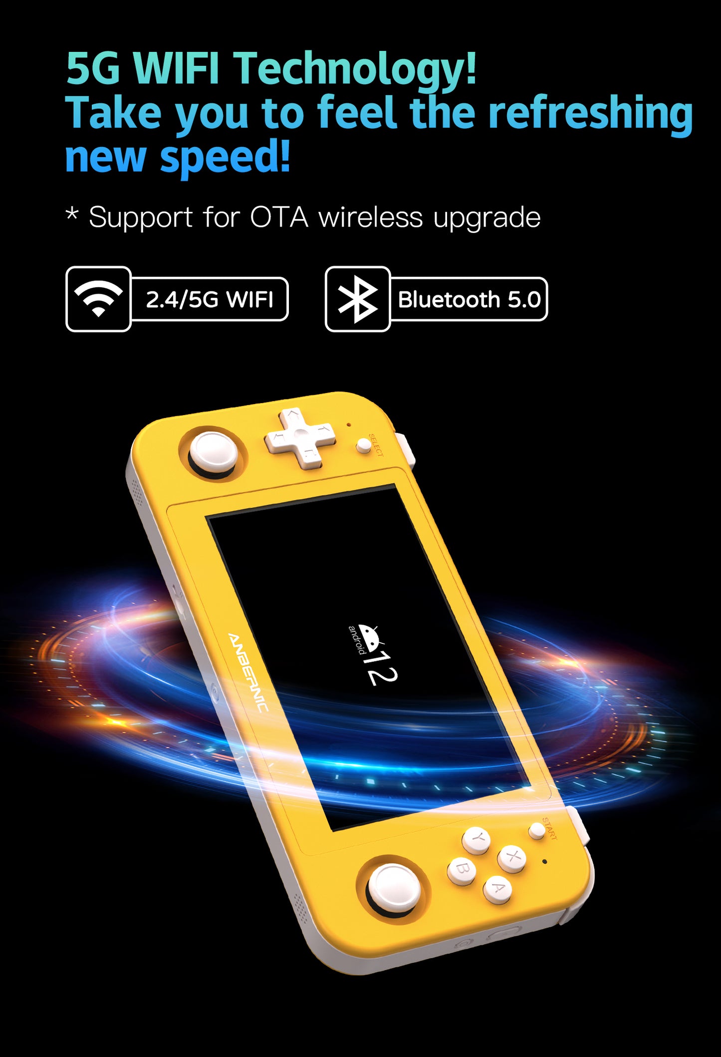 RG505 Android 12 Handheld Console With 4.95' OLED Touch Screen & Unisoc Tiger T618 SOC & 5000mAh Battery & 26 Emulators+20K Games