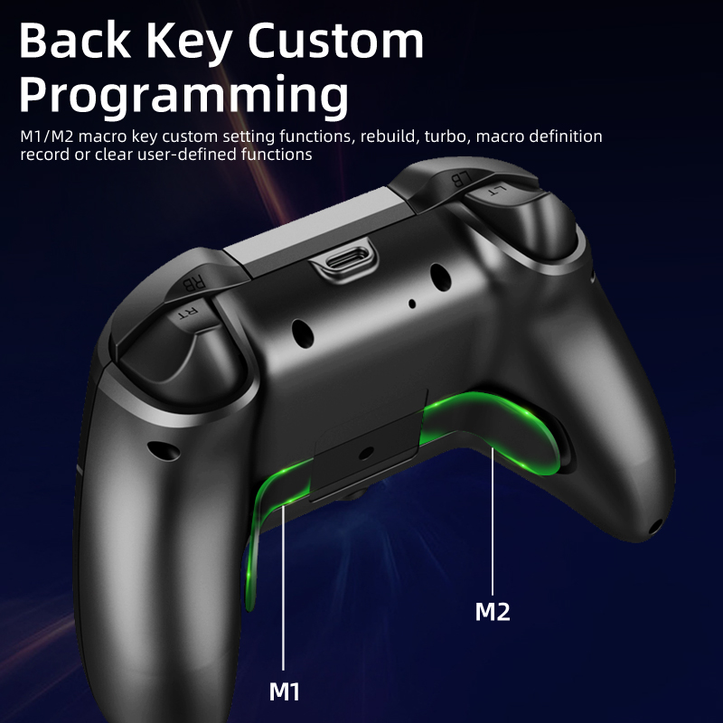 【Programmable/OLED/Vibration】AB360 controller Wireless Gamepad Compatible with All Anbernic Game console/Nintendo Switch/Lite/PC/Xbox360/PS3/PS4 OLED TURBO Joystick Customized Setting Function elite controller