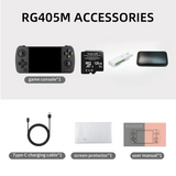 Anbernic RG405M【Superb Bundle】【Buy 1 Get 256GB Game Card+1 USB card reader+1 Fancy Case+1 Screen Protector+1 Type-C Cable】Handheld Game Console Aluminum Alloy CNC Android 12 System Google Play 4.0 Inch IPS Touch Screen 20K Games 26 Emulators