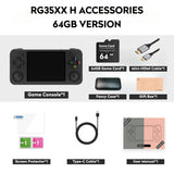 【Valuable Bundle】RG35XX H【Buy 1 Get 1 HDMI Cable+1 Fancy Case+1 Screen Protector+1 Type-C Cable】Handheld Game Console 3.5'' IPS Screen Linux  CPU H700 quad-core GPU dual- core 3300mAh 5G WiFi Bluetooth HDMI TV Output with over 18K games pre-installed