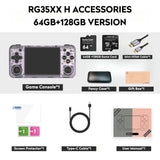 【Valuable Bundle】RG35XX H【Buy 1 Get 1 HDMI Cable+1 Fancy Case+1 Screen Protector+1 Type-C Cable】Handheld Game Console 3.5'' IPS Screen Linux  CPU H700 quad-core GPU dual- core 3300mAh 5G WiFi Bluetooth HDMI TV Output with over 18K games pre-installed