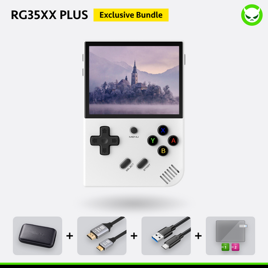 RG35XX Plus Handheld Game Console With 3.5' inch IPS Screen & 3300mAh Battery & WIFI+Bluetooth & more than 15 Emulators+18K games pre-installed