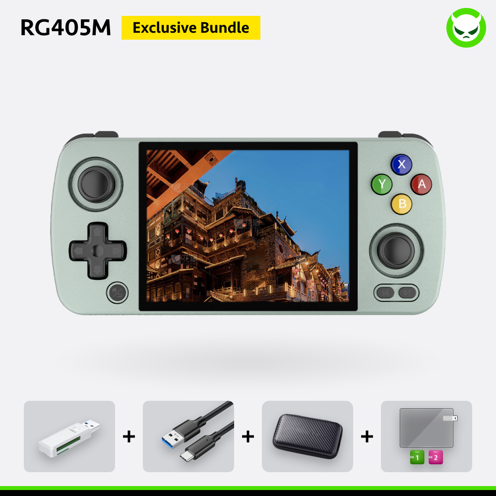 RG405M「CNC Process Metal Shell」Android 12 Handheld Console With 4‘ inch IPS Touch Screen & 4500mAh Battery & 26 Emulators+20K Games