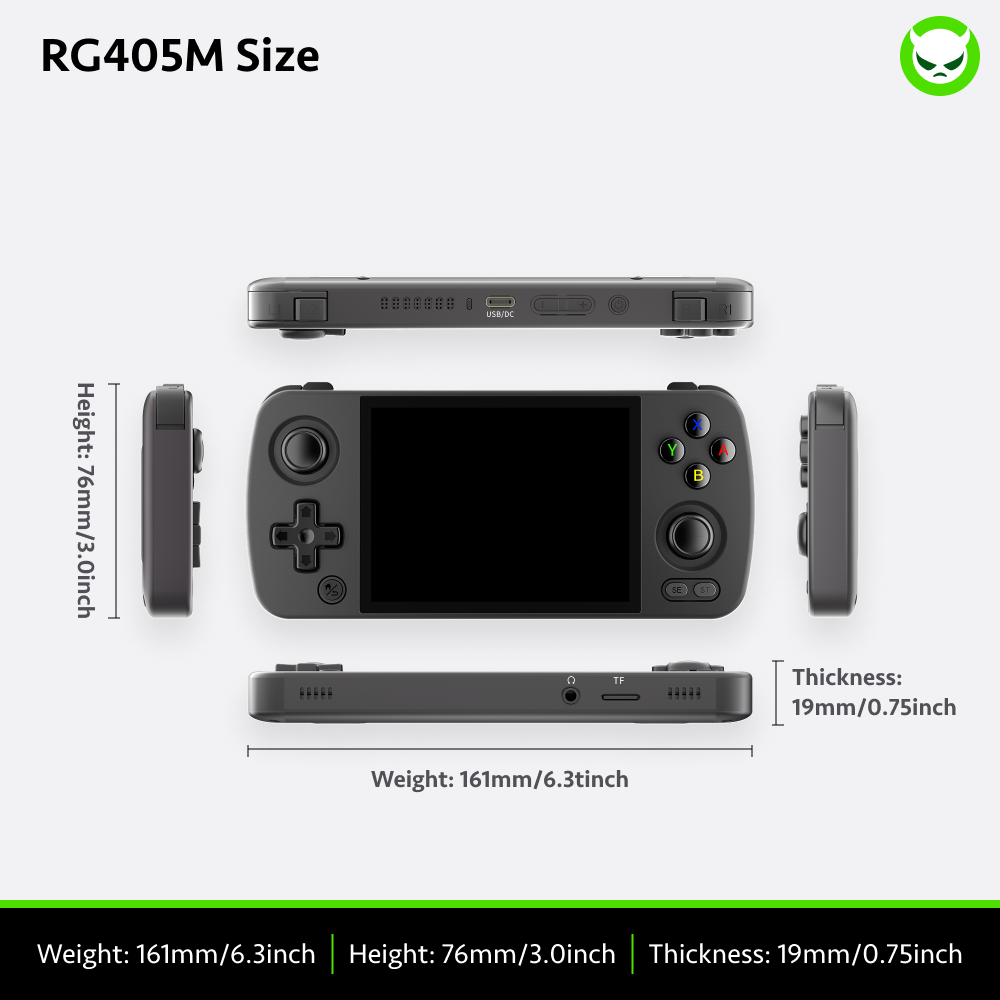 RG405M「CNC Process Metal Shell」Android 12 Handheld Console With 4‘ inch IPS Touch Screen & 4500mAh Battery & 26 Emulators+20K Games