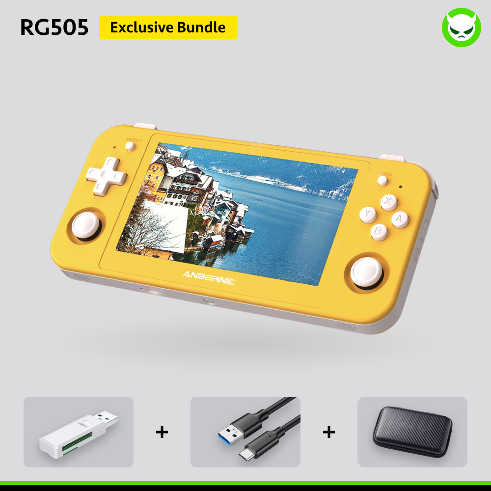 RG505 Android 12 Handheld Console With 4.95' OLED Touch Screen & Unisoc Tiger T618 SOC & 5000mAh Battery & 26 Emulators+20K Games