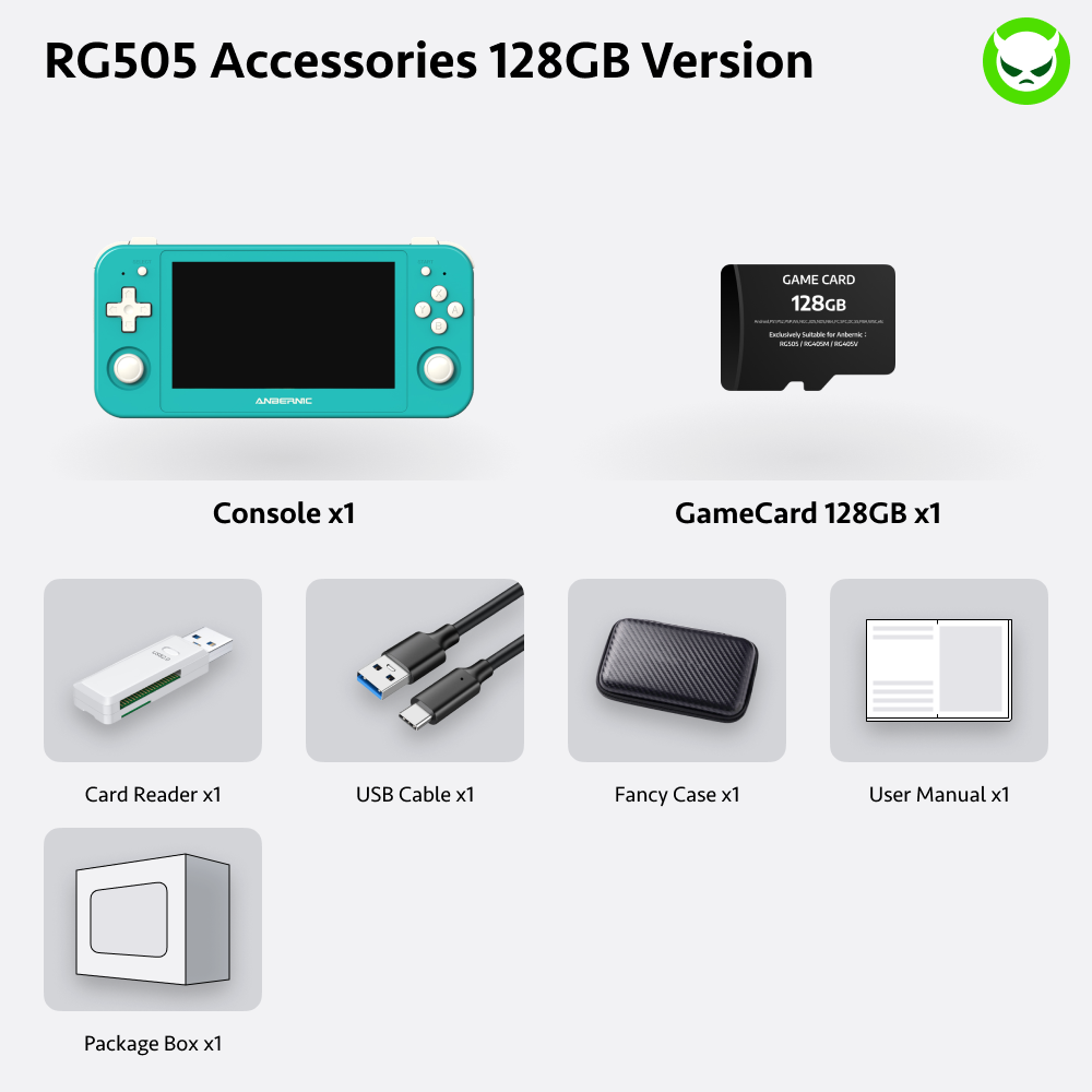 RG505 Android 12 Handheld Console With 4.95' OLED Touch Screen & Unisoc Tiger T618 SOC & 5000mAh Battery & 26 Emulators+20K Games