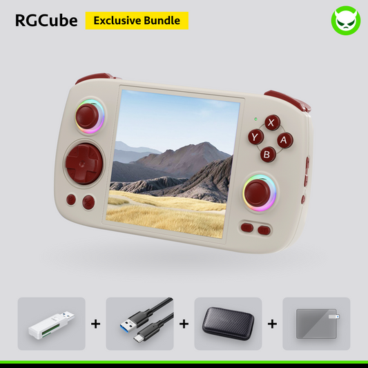 RG Cube Android 13 Handheld Game Console With 4‘ inch 1:1 IPS Touch Screen, 720*720 & Unisoc T820 Processor & 5G WiFi Bluetooth & HDMI Output & Over 42K Games Pre-installed