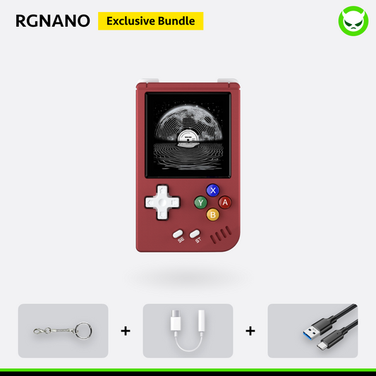 RG Nano「HIFI/Metal Shell」Portable Mini Linux Handheld Game Console With 1.54' IPS Screen & 12 Emulators+10K Games Playable