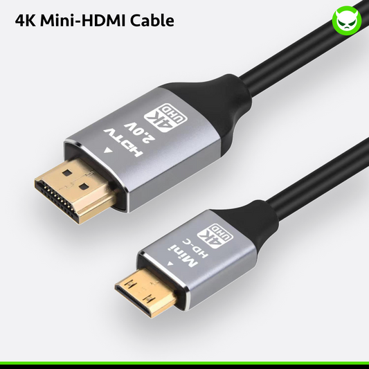 【4K UHD】Mini HDMI to HDMI Cable 6FT/1.6M,Aluminum Shell Copper Core High wings (4K 60Hz) High Speed HDMI to Mini HDMI Male Bi-Directional 2.0 Cord, for HDTV, Tablet, Camera and Camcorder Suitable for Anbernic RG35XX/353V/353VS/353M/353PS