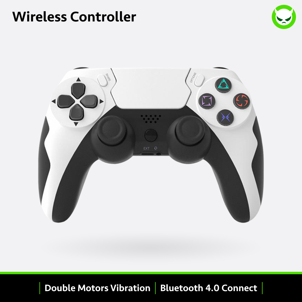 【Wireless/BT4.0/Duel Vibration】Anbernic Gamepad suitable for 353M/V/VS/PS/PC Wireless Bluetooth 4.0 Gamepad Dual Vibration Six-Axis with Touch Microphone Game Console Controller Joystick