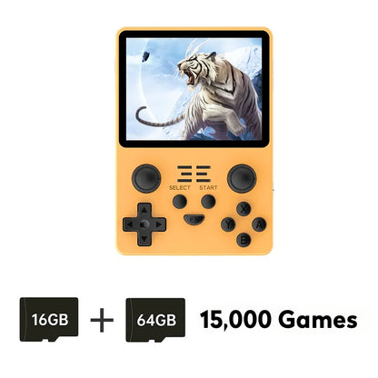 Powkiddy RGB20S【Buy 1 Get 1 Fancy Case+1 Type-C Charging Cable+2 Tiger-pattern Stickers】Retro Handheld Game Console 64GB/128GB+16GB HD IPS-LCD Over 20 Emulators with 21K Selected Retro Games Playable