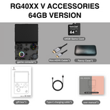 【Amazing Bundle】RG40XX V【Buy 1 Get 1 HDMI Cable+1 Fancy Case+1 Type-C Cable】Handheld Game Console 4.0'' IPS Screen -Linux 64-bit-H700 quad-core ARM Cortex-A53 1.5GHz Frequency- core 3200mAh 5G WiFi Bluetooth HDMI Output with over 20K Games Pre-installed