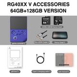 【Amazing Bundle】RG40XX V【Buy 1 Get 1 HDMI Cable+1 Fancy Case+1 Type-C Cable】Handheld Game Console 4.0'' IPS Screen -Linux 64-bit-H700 quad-core ARM Cortex-A53 1.5GHz Frequency- core 3200mAh 5G WiFi Bluetooth HDMI Output with over 20K Games Pre-installed