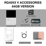 【Amazing Bundle】RG40XX V【Buy 1 Get 1 HDMI Cable+1 Fancy Case+1 Type-C Cable】Handheld Game Console 4.0'' IPS Screen -Linux 64-bit-H700 quad-core ARM Cortex-A53 1.5GHz Frequency- core 3200mAh 5G WiFi Bluetooth HDMI Output with over 20K Games Pre-installed