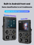 【Super Value Bundle】Anbernic RG353VS【HDMI Cable+Fancy Case+Screen Protector+Type-C Charging Cable 】Handheld Game Console 3.5-Inch IPS Screen Linux System Supports 5G WiFi 4.2 Bluetooth Online Fighting Streaming and HDMI, Over 27K Games Playable