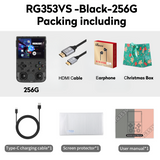 【Super Value Bundle】Anbernic RG353VS【HDMI Cable+Fancy Case+Screen Protector+Type-C Charging Cable 】Handheld Game Console 3.5-Inch IPS Screen Linux System Supports 5G WiFi 4.2 Bluetooth Online Fighting Streaming and HDMI, Over 27K Games Playable