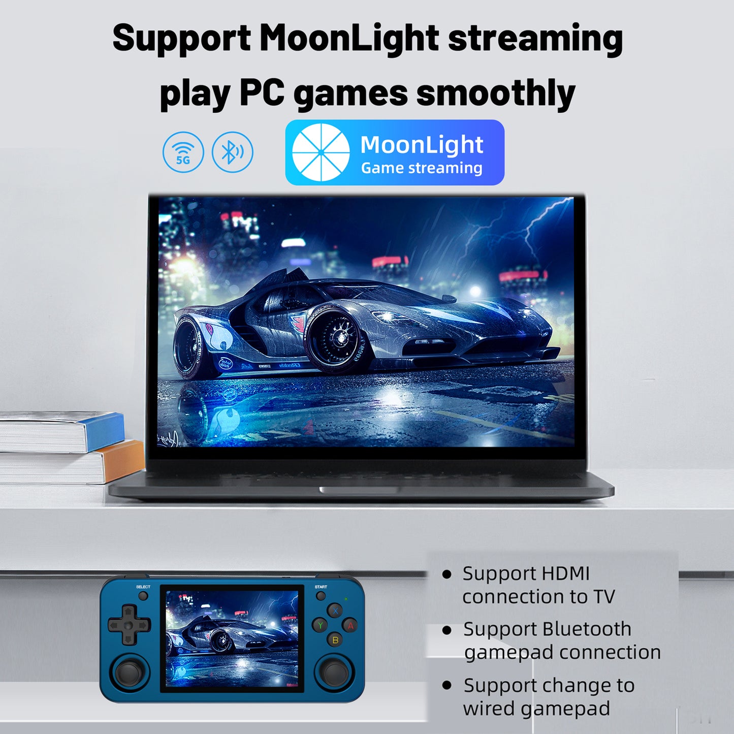 ANBERNIC RG353M【Buy 1 Get 1 HDMI Cable+1 Fancy Case+1 Screen Protector+1 Type-C Cable 】Aluminum Alloy CNC Process Dual OS Android 11 + Linux System Support 5G WiFi 4.2 Bluetooth HDMI Touchable Screen Over 26 Emulators with 27000 Games